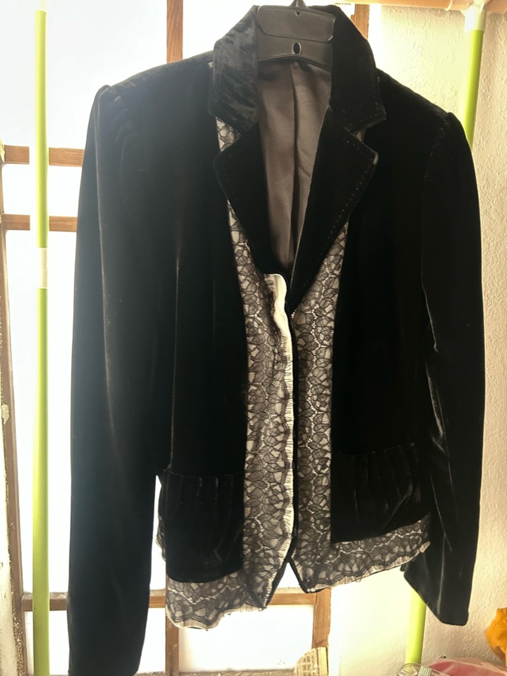 Tahari Black Velvet Jacket with Satin Lining